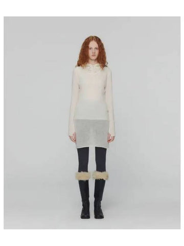 AMOMENTO MOHAIR SHEER KNIT DRESS 2COLORS - ANDTHEOTHER - BALAAN 1