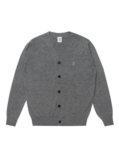 Wool 100% Cardigan Grey - SOLEW - BALAAN 2