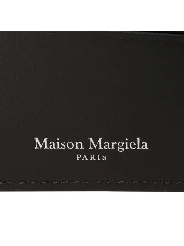 Stitched Bifold Leather Half Wallet Black - MAISON MARGIELA - BALAAN 9