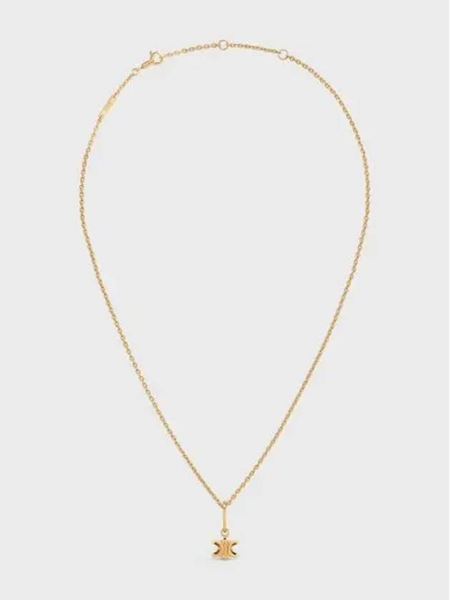 Triomphe Solitaire Necklace Gold Finish Brass - CELINE - BALAAN 2