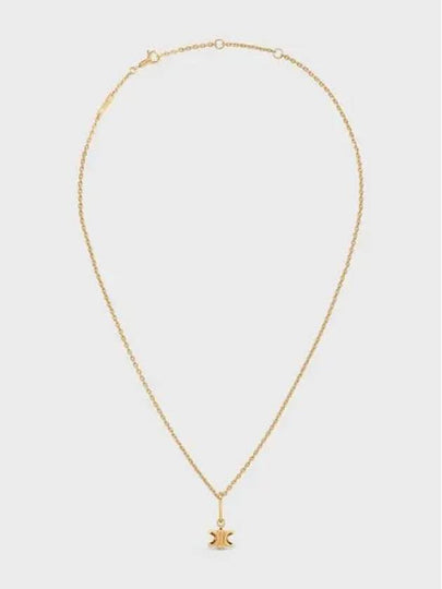 Triomphe Solitaire Necklace Gold Finish Brass - CELINE - BALAAN 2