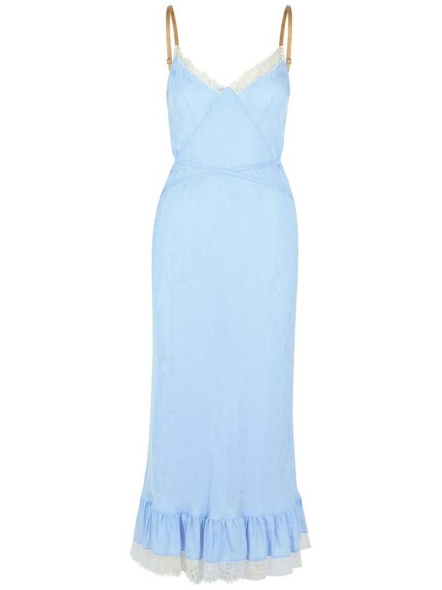 Moschino Light Blue Silk Misot Dress - MOSCHINO - BALAAN 1