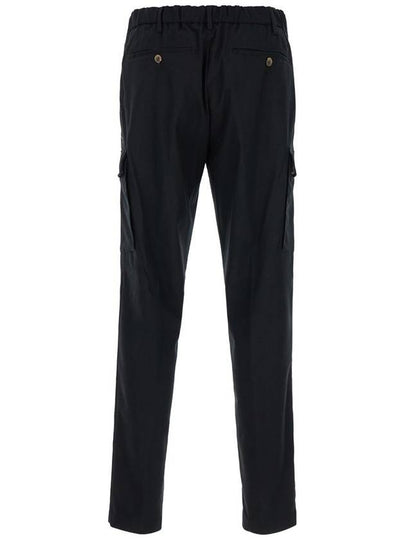 Black Straight Pants With Drawstring In Stretch Fabric Man - MYTHS - BALAAN 2