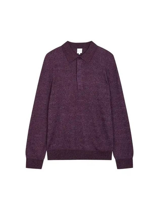 zigzag pattern polo sweater purple - PAUL SMITH - BALAAN 1