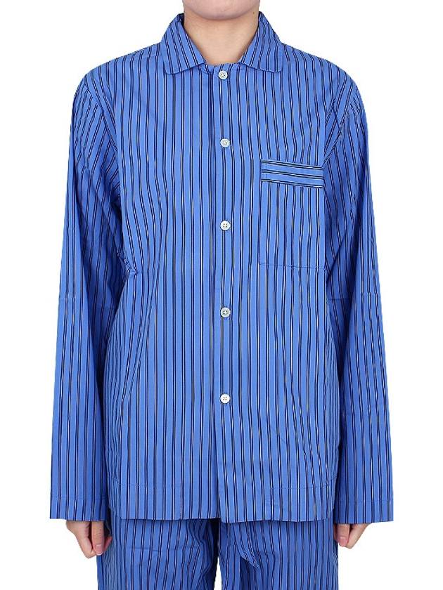 Poplin Striped Pajamas Long Sleeve Shirt SWT BS - TEKLA - BALAAN 6