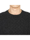 Crew Neck Lambswool Knit Top Charcoal - DRUMOHR - BALAAN 7