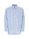 Verdy Logo Print Allover Oversized Cotton Long Sleeve Shirt Light Blue - KENZO - BALAAN 2