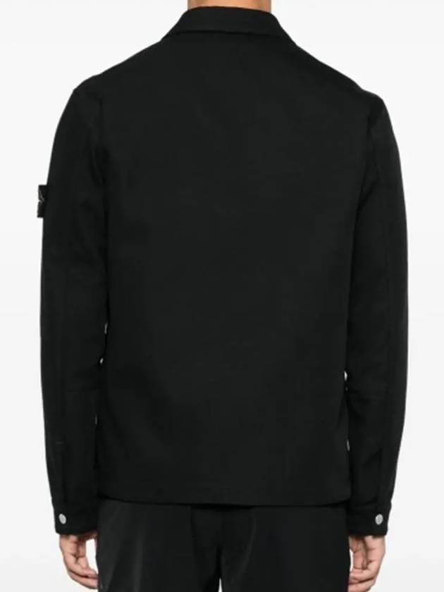 11103 Cotton Nylon Drill Overshirt Jacket Black - STONE ISLAND - BALAAN 4