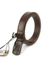 Women's Logo Buckle Leather Belt Brown - DSQUARED2 - BALAAN 1