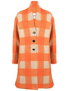 GABRIEL Check Wool Coat Orange MA0019FA A1D24E 11OR - ISABEL MARANT - BALAAN 1