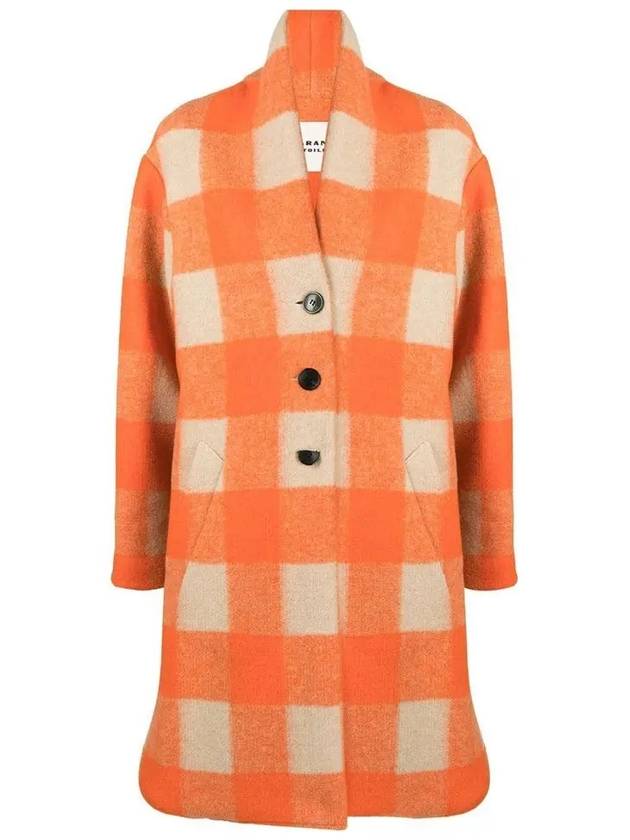 GABRIEL Check Wool Coat Orange MA0019FA A1D24E 11OR - ISABEL MARANT - BALAAN 1