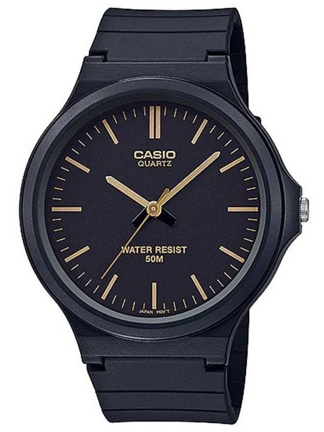 Co Signed Resin Band Analog Watch Gold Black - CASIO - BALAAN 1