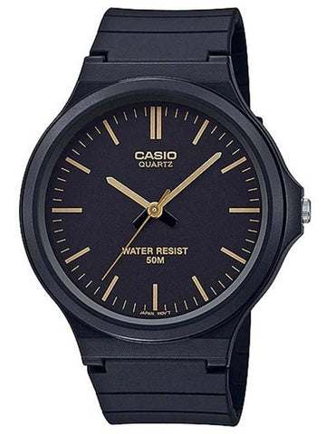 Co Signed Resin Band Analog Watch Gold Black - CASIO - BALAAN 1