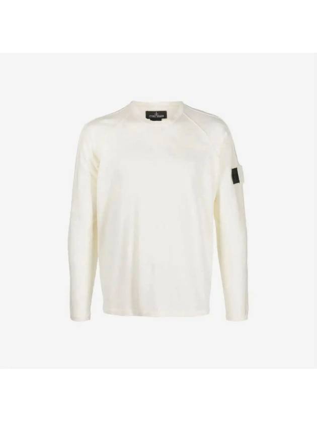 Shadow Project Crewneck Light Cotton Knit Top Ivory - STONE ISLAND - BALAAN 2