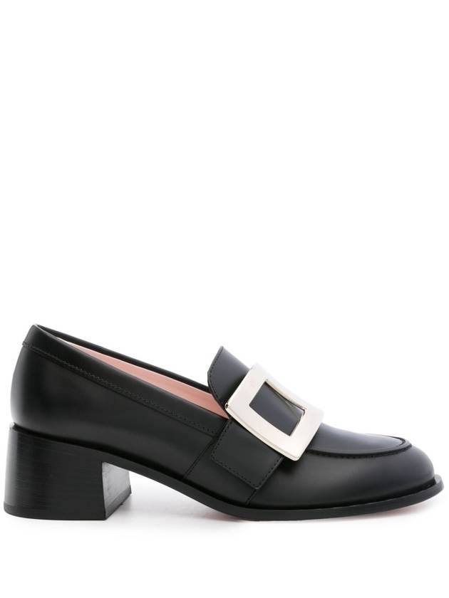 Viv' Ranger Metal Buckle Leather Loafers Black - ROGER VIVIER - BALAAN 2