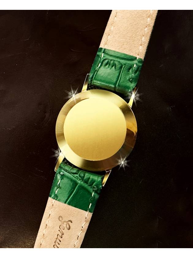 Deville Green Dial Women s Mini Quartz Leather Watch - OMEGA - BALAAN 5