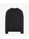 Waffen Patch Ghost Piece Cotton Sweatshirt Black - STONE ISLAND - BALAAN 2