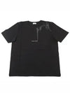 Rive Goche Rock Logo Short Sleeve T-Shirt Black - SAINT LAURENT - BALAAN.