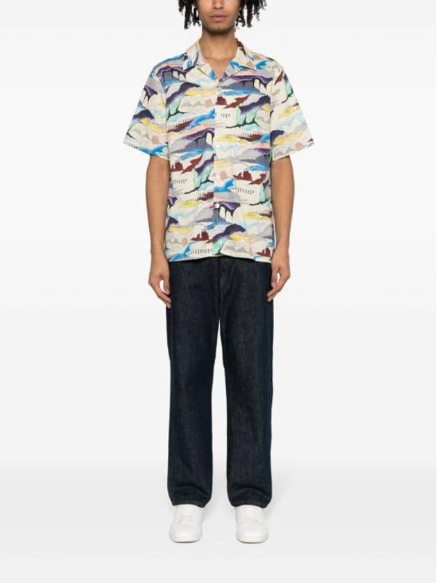 Print Casual Short Sleeve Shirt White - PAUL SMITH - BALAAN 6