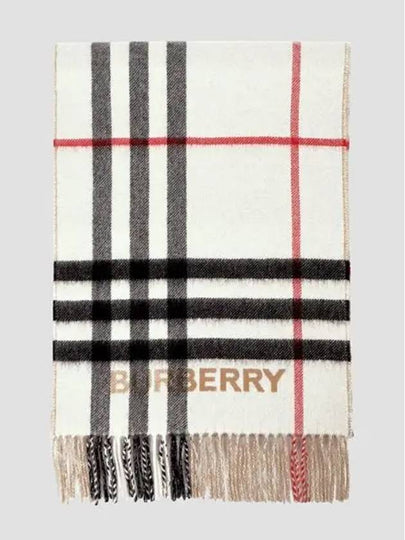 Contrast Check Cashmere Scarf Archive Beige - BURBERRY - BALAAN 2