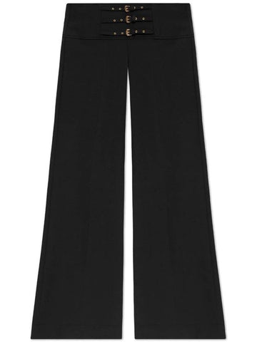 Versace Jeans Couture Pants With Stripes, Women's, Black - VERSACE - BALAAN 1