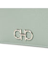 Gancini Compact Half Wallet Light Green - SALVATORE FERRAGAMO - BALAAN 6