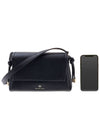 Logo Plaque Leather Shoulder Bag Black - MICHAEL KORS - BALAAN 7