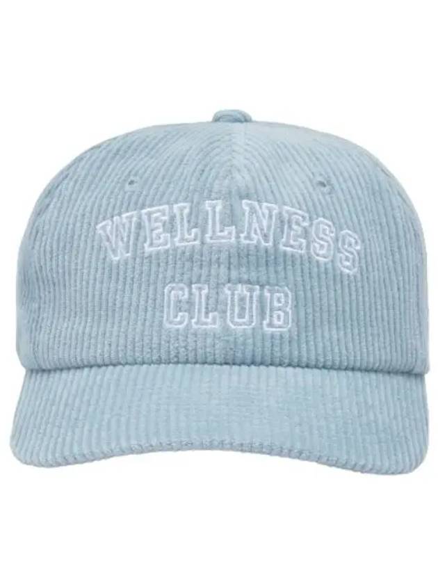 Wellness Club Corduroy Ball Cap Light Blue Hat - SPORTY & RICH - BALAAN 1