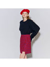 Brushed Slit A-Line Skirt Red Check - OPENING SUNSHINE - BALAAN 2