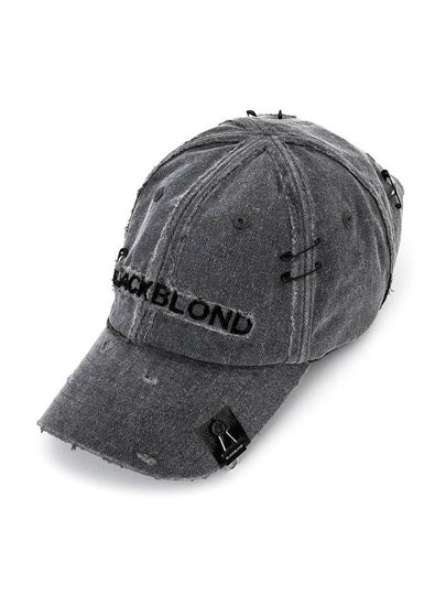 BBD Cross Damage Custom Denim Cap Dark Gray - BLACKBLOND - BALAAN 2