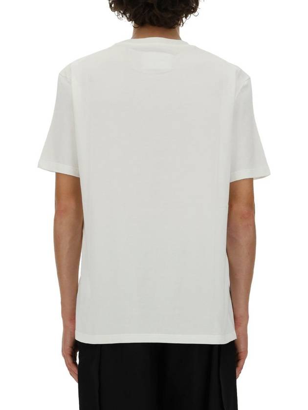 Logo Print Crew Neck Short Sleeve T-shirt Porcelain - JIL SANDER - BALAAN 4