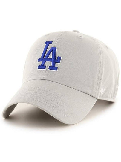 LA Big Logo Baseball Cap Premium Line Ball Gray Blue - 47BRAND - BALAAN 2