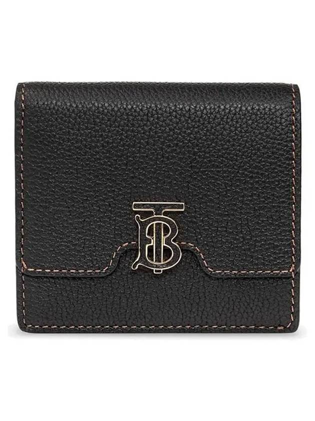 TB Grainy Leather Half Wallet Black - BURBERRY - BALAAN 2