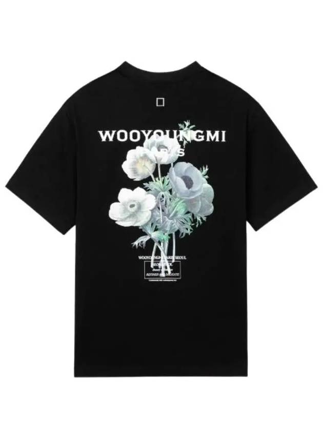 Short sleeve tshirt flower print back logo short sleeve tshirt M233TS06708B - WOOYOUNGMI - BALAAN 1