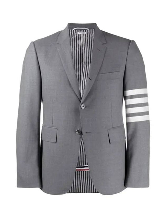 Plain Weave Suiting 4 Bar Classic Sport Jacket Medium Grey - THOM BROWNE - BALAAN 1