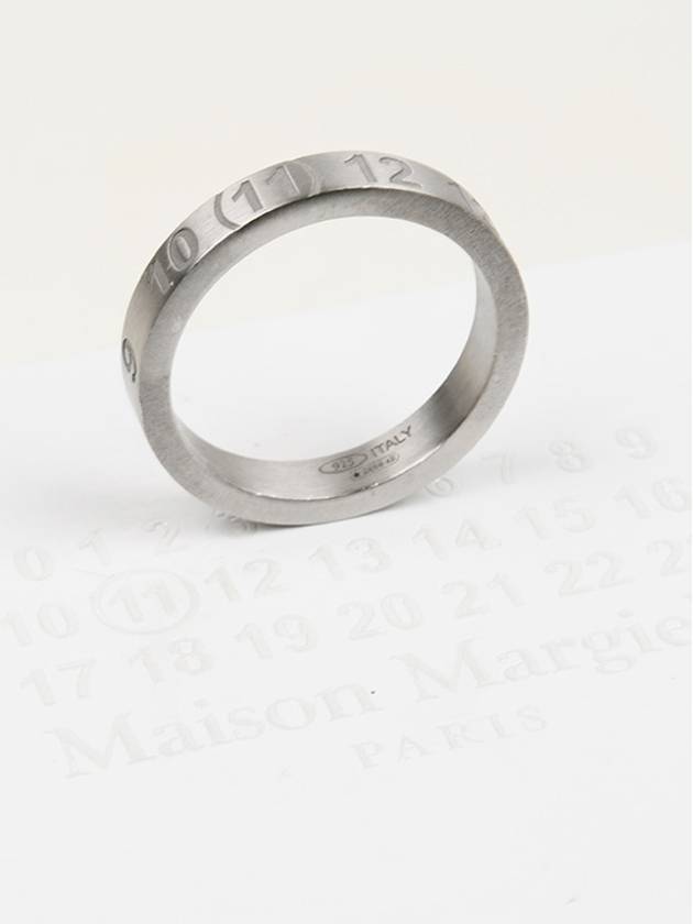 Number Logo Slim Ring Ring Silver Matte - MAISON MARGIELA - BALAAN 3