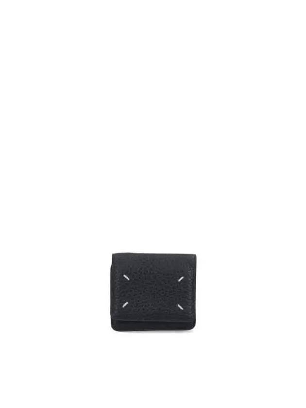 Embroidery Logo Chain Cald Wallet Black - MAISON MARGIELA - BALAAN 4