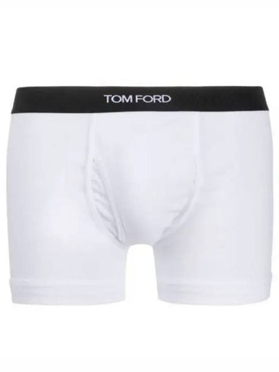 Men's Cotton Boxer Briefs White 2 Pack - TOM FORD - BALAAN 2