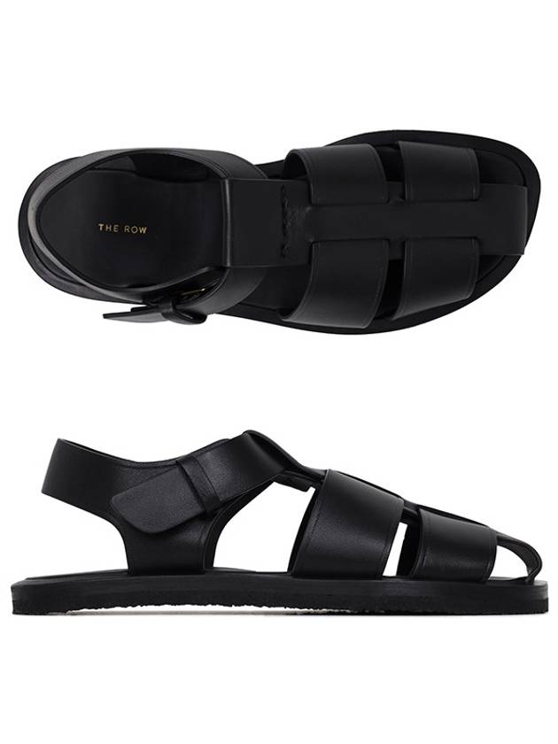 Fisherman Leather Sandals Black - THE ROW - BALAAN 2