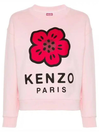 Boke Flower Cotton Sweatshirt Pink - KENZO - BALAAN 2