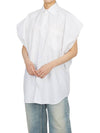 Women's Sleeveless Button-Up Shirt White - BALENCIAGA - BALAAN 6