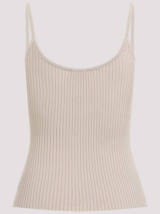 Logo Knit Sleeveless Cappuccino - COURREGES - BALAAN 3