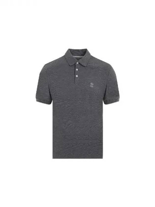 Logo printed cotton polo shirt 270053 - BRUNELLO CUCINELLI - BALAAN 1