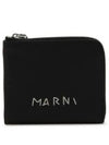 Logo Zip Card Wallet Black - MARNI - BALAAN 2