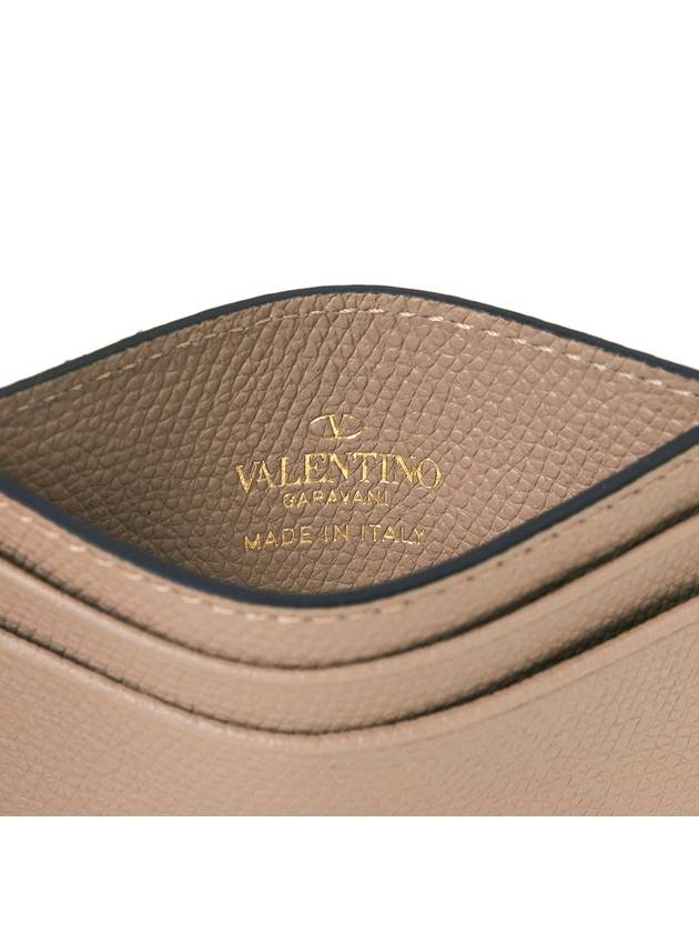 Women's V Logo Signature Card Wallet Pink - VALENTINO - BALAAN 7