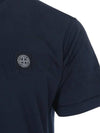 Logo Patch Short Sleeves T-Shirt Navy - STONE ISLAND - BALAAN 5