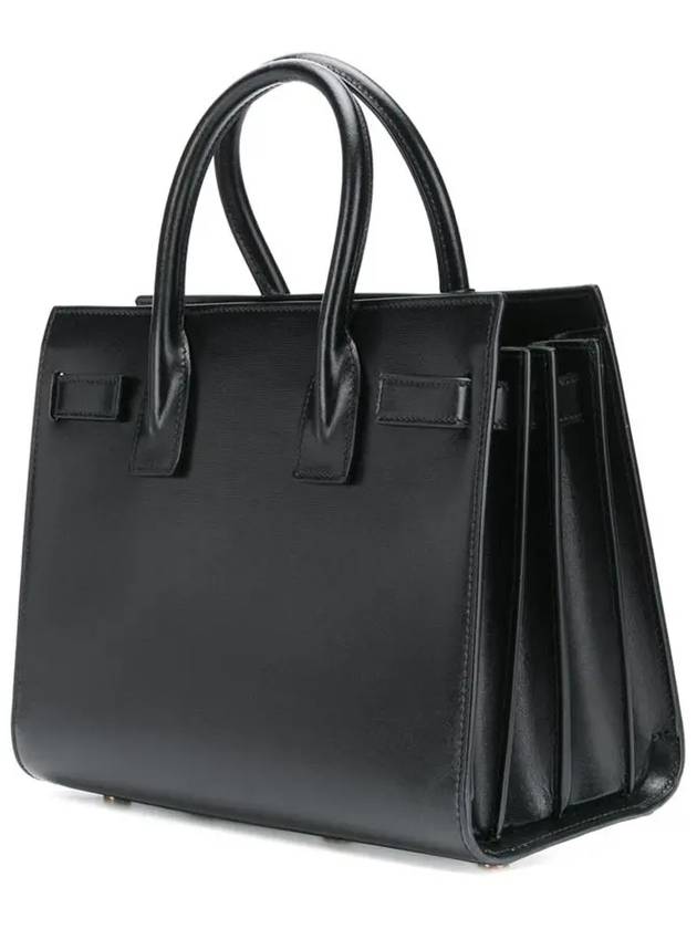 Sac De Jour Small Smooth Leather Baby Tote Bag Black - SAINT LAURENT - BALAAN 3