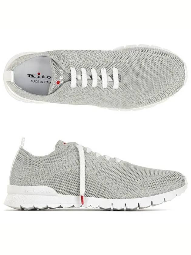 Fit Knit Low Top Sneakers Light Grey - KITON - BALAAN 5