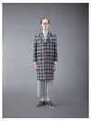 Men's Prince Of Wales Lambswool Single Coat Medium Grey - THOM BROWNE - BALAAN 2