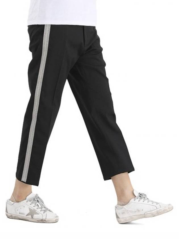 BLACK 'DENNIS FIT' side contrast pants - DSQUARED2 - BALAAN 1